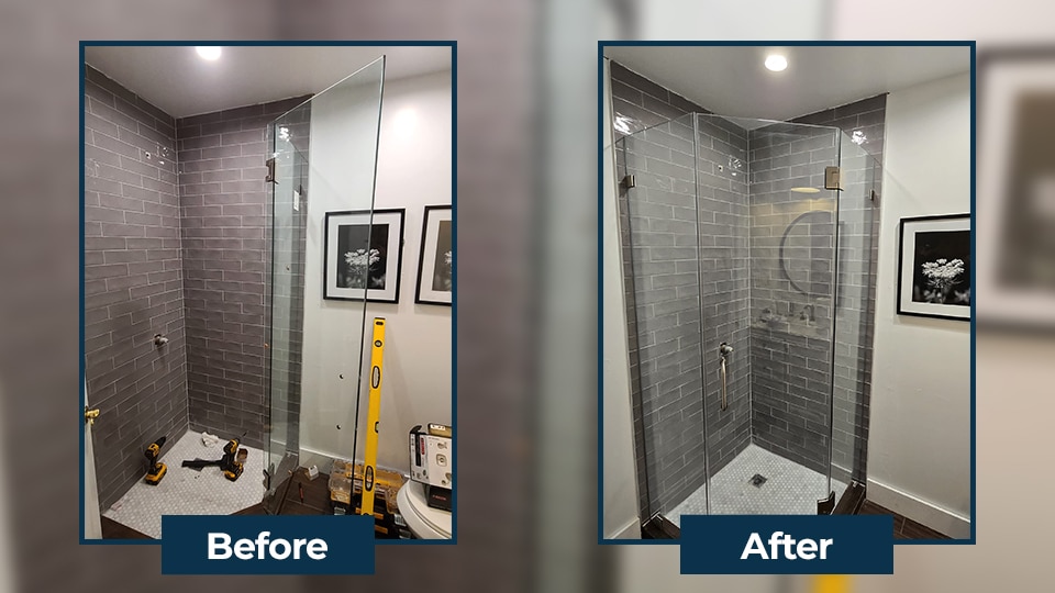 Frameless Shower Door Repair & Replacement – Emergency Service & Free Estimates in Woodbridge, VA & Northern Virginia